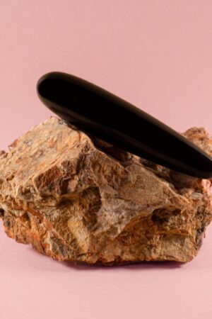 MICKEY. Straight, Black Obsidian Crystal Wand