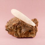 Cloud. Straight, Clear Quartz Crystal Wand