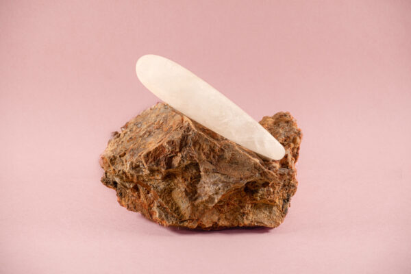 Cloud. Straight, Clear Quartz Crystal Wand