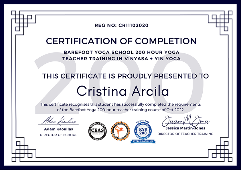 Yoga-Certificate